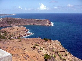 The coast of Antigua from Shirley's Height.  September 12, 2001.