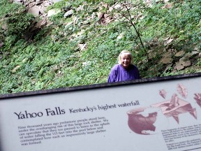Betsy at Yahoo Falls, June 3, 2006.