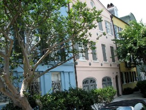 Rainbow Row, Charleston, South Carolina.  June 22, 2008.