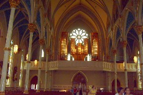 The organ of the Cathedral of St. John the Baptist, Savannah.  June 24, 2008.