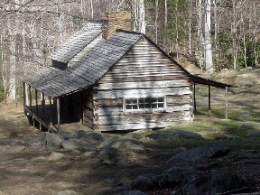 The Ogle cabin, Great Smoky Mountains National Park. February, 2002.