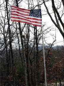 flagwindy The flag at our house in the wind. December 9, 2008.