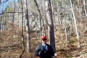 georgebushwhack George bushwhacking in the Ozark National Forest, Arkansas. December 2, 2008.