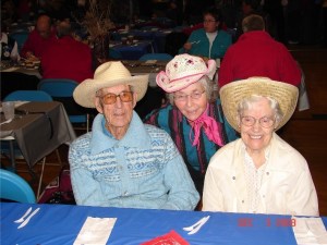 Mom and Dad with Judy (center).  December 3, 2008.