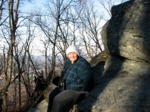 Betsy at the North Overlook on Black Mountainnn.  January 9, 2008.