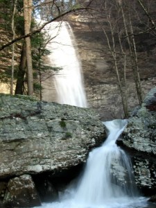 ozonefalls02 A new (for me) small waterfall with Ozone Falls in the background.