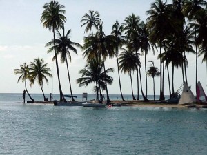 A beach scene on St. Lucia.  September 13, 2001.