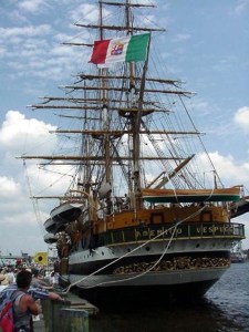 The Americo Vespucci, Norfolk, Virginia.  June, 2000.