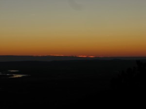Sunrise on Mt. Nebo, Arkansas.  December 4, 2008.