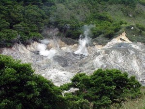 Volcano on St. Lucia.  September 13, 2001.