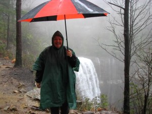 Betsy at Lower Lula Falls.  March 29, 2008.