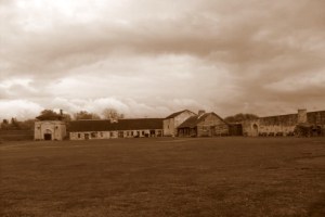 The interior of Old Fort Niagara, New York.  October 25, 2008.