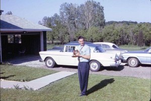 Dad at Floyd and Marty's house.  July, 1963.