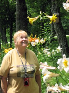 BetsyLilies09061402 Betsy and the lilies. Fairfield Glade, Tennessee. June 14, 2009.