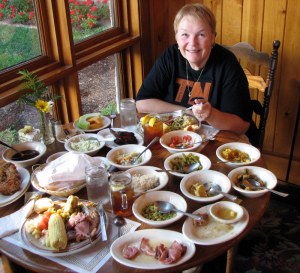 Betsy at The Dillard House.  June 23, 2009.