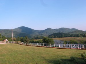 The Blue Ridge Mountains from the Dillard House, Dillard, Georgia.  June 23, 2009.