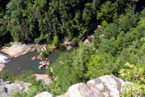 The view from Overlook 1, Tallulah Gorge State Park, Georgia.  June 23, 2009.