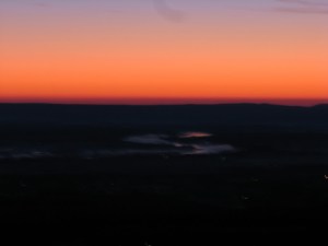 The Arkansas River in a sunrise from Mount Nebo.  December 2, 2008.