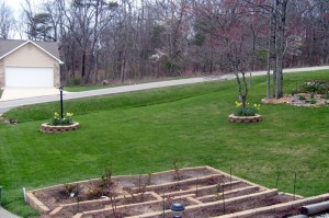 Our front yard.  April 2, 2009.