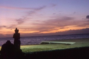 Sunset at Kunta Beach, Bali.  June, 1987.
