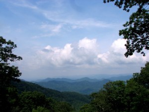 Western North Carolina mountains and sky.  July 11, 2009.