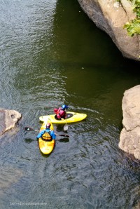 Kayakers on the New River above Fayette Station Rapids. September 17, 2011. (Photo by Betsy)