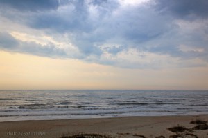 Sky and water off Ocean Isle Beach, North Carolina.  December 11, 2012.