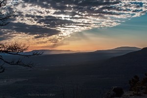 Sunset on Mount Nebo, Arkansas.  February 11, 2013.