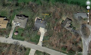 Google Earth image of our house.  April 2013.