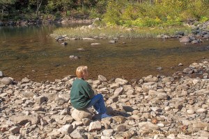 Betsy at the Emory River near Wartburg, Tennessee.  October 25, 2013.