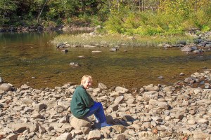 Betsy at the Emory River near Wartburg, Tennessee.  October 25, 2013.