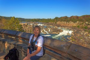 Betsy at Great Falls of the Potomac, Great Falls Park, Virginia.  September 24, 2013.