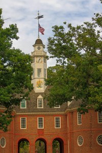 The Capitol in Colonial Williamsburg, Virginia.  September 21, 2013.