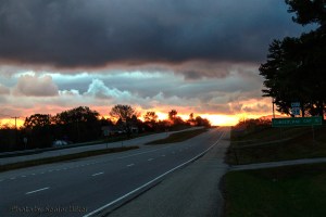 Sunset in the mountains near Cumberland Gap, Tennessee.  October 23, 2013.