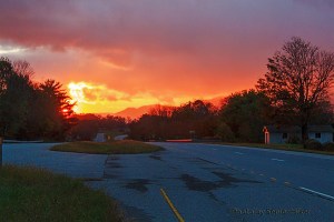 A fiery mountain sunset.  October 23, 2013.
