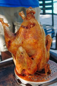 Turkey as it came out of the fryer, Palm Harbor, Florida.  November 28, 2013.
