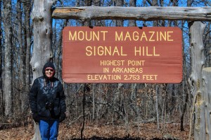 Betsy at Signal Hill, Mt. Magazine State Park, Arkansas.  February 26, 2014.