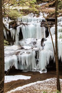 Ice along canyon walls, Hocking Hills State Park, Ohio.  March 10, 2014.