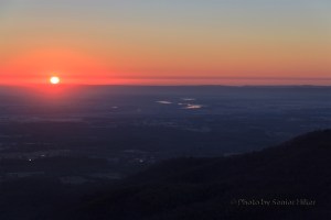 The day is off to a great start on Mt. Nebo, Arkansas.  February 27, 2014.