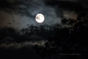 Moon and clouds, Friday, June 13, 2014.  Fairfield Glade, Tennessee.
