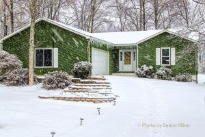 Our house in the snow.  February 18, 2015.