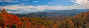 The Smoky Mountains as seen from the Foothills Parkway.  October 23, 2012.